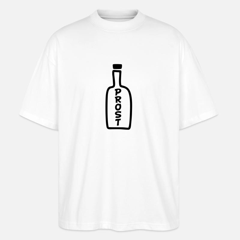 Flasche Prost - Stanley/Stella Oversized Unisex Bio T-Shirt Blaster 2.0 - Weiß