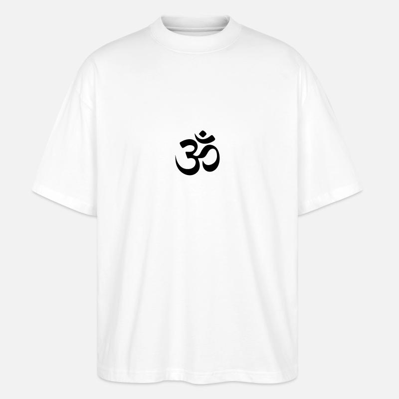 Om-Symbol - Stanley/Stella Oversized Unisex Bio T-Shirt Blaster 2.0 - Weiß