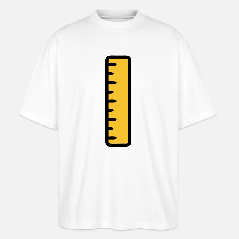 École de géométrie mathématique Ruler - T-shirt bio Blaster 2.0 coupe oversize Stanley/Stella Unisexe - blanc
