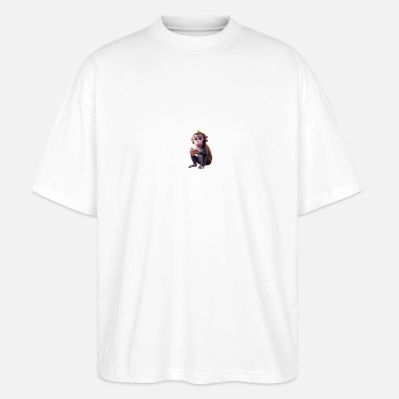 Galaktischer Eisaffe - Stanley/Stella Oversized Unisex Bio T-Shirt Blaster 2.0 - Weiß