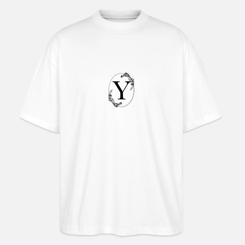Buchstabe Y - Stanley/Stella Oversized Unisex Bio T-Shirt Blaster 2.0 - Weiß