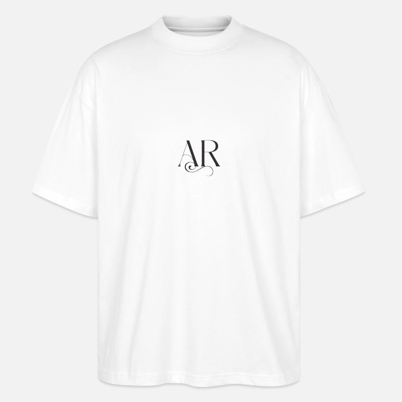 Élégance Classique Monogramme AR - T-shirt bio Blaster 2.0 coupe oversize Stanley/Stella Unisexe - blanc