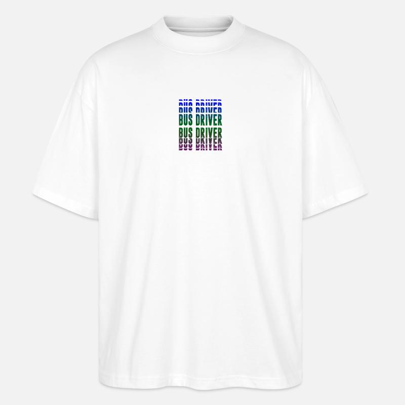Conception du chauffeur de bus - T-shirt bio Blaster 2.0 coupe oversize Stanley/Stella Unisexe - blanc