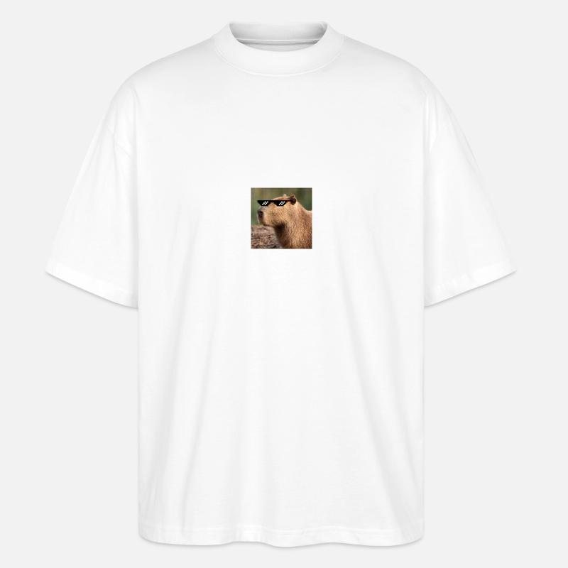 Capybara deal with it - Stanley/Stella Oversized Unisex Bio T-Shirt Blaster 2.0 - Weiß