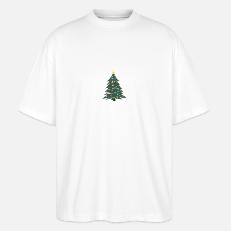Weihnachtsbaum Weihnachten Christmas - Stanley/Stella Oversized Unisex Bio T-Shirt Blaster 2.0 - Weiß