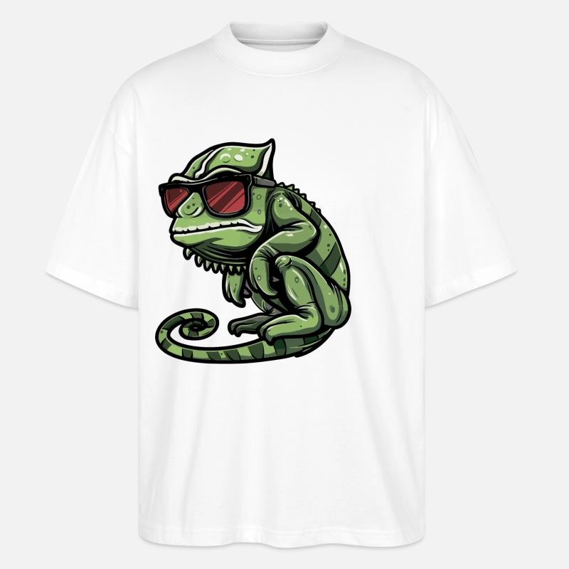 Chameleon Tier - Stanley/Stella Oversized Unisex Bio T-Shirt Blaster 2.0 - Weiß