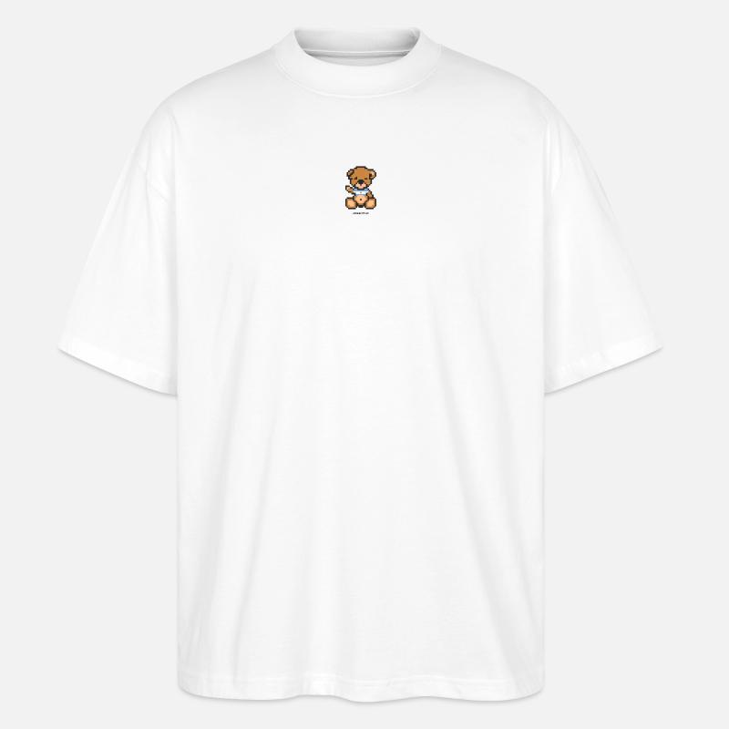 Pixel MiniBär Argentinien - Stanley/Stella Oversized Unisex Bio T-Shirt Blaster 2.0 - Weiß