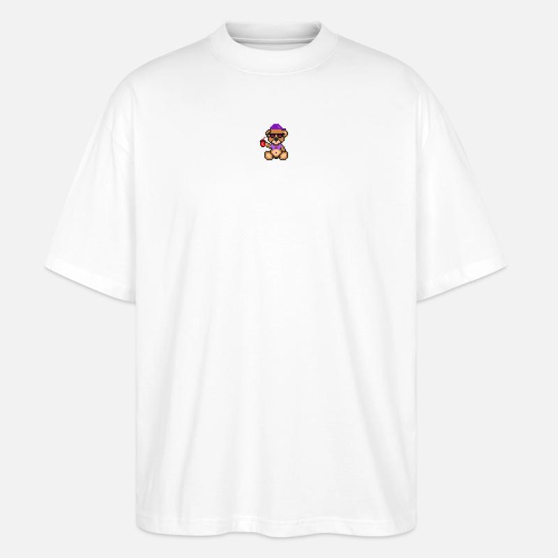 Pixel MiniBear Cool - T-shirt bio Blaster 2.0 coupe oversize Stanley/Stella Unisexe - blanc
