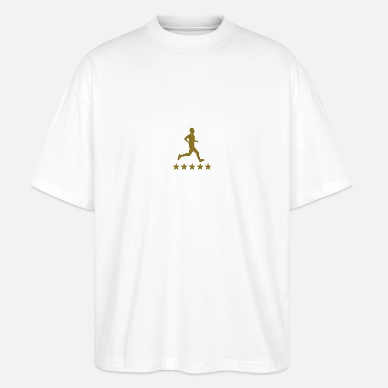 runner deluxe - Stanley/Stella Oversized Unisex Bio T-Shirt Blaster 2.0 - Weiß