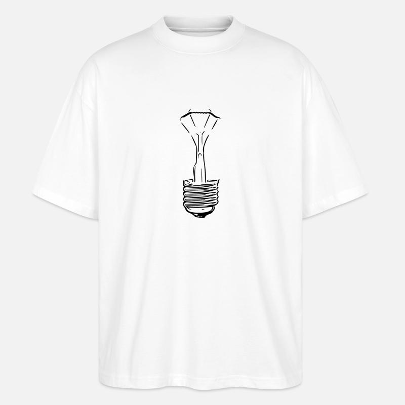 Lampe mit defektem Glaskolben - Stanley/Stella Oversized Unisex Bio T-Shirt Blaster 2.0 - Weiß
