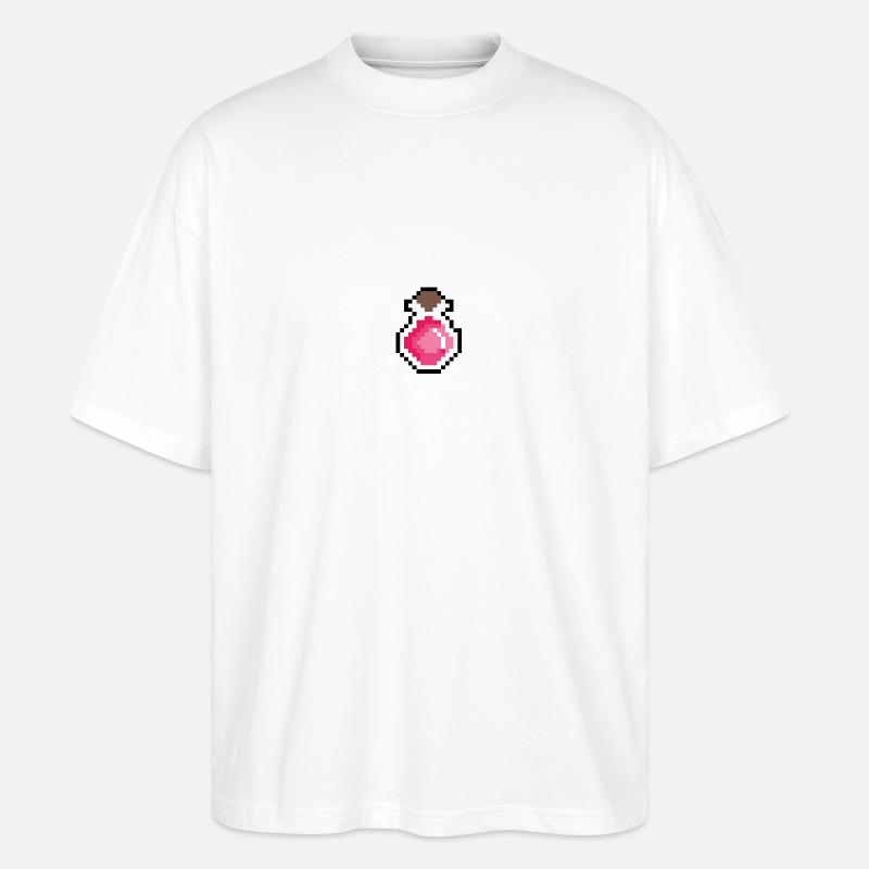 Trank pink Pixel Art - Stanley/Stella Oversized Unisex Bio T-Shirt Blaster 2.0 - Weiß