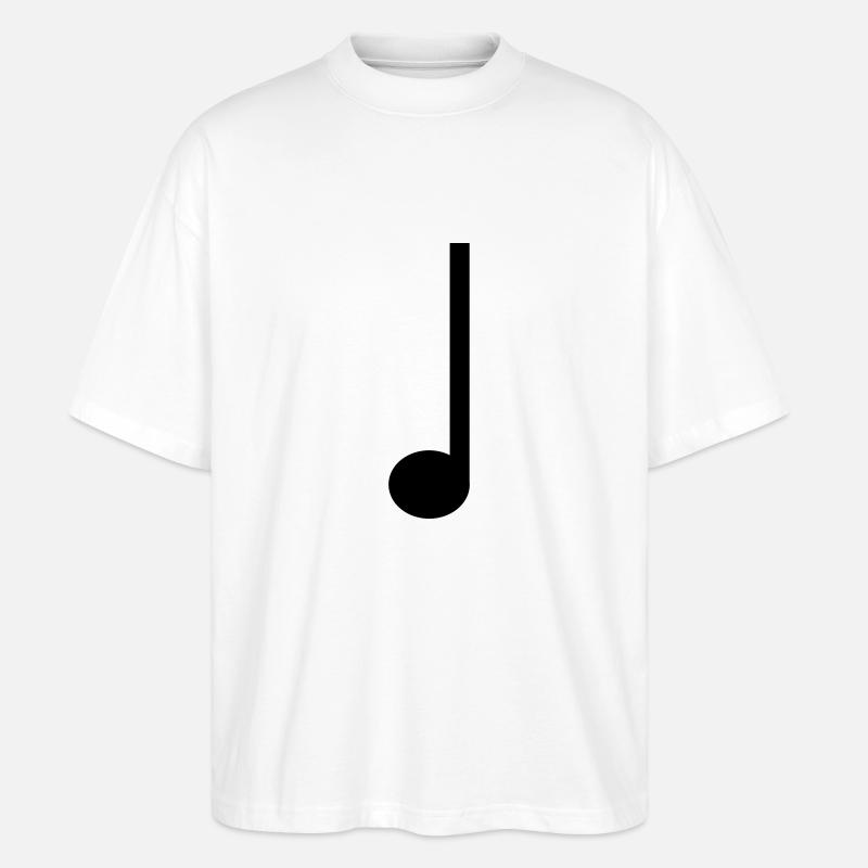 Viertelnote Musik - Stanley/Stella Oversized Unisex Bio T-Shirt Blaster 2.0 - Weiß