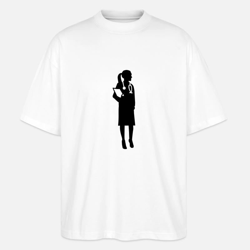 Ärztin - Stanley/Stella Oversized Unisex Bio T-Shirt Blaster 2.0 - Weiß