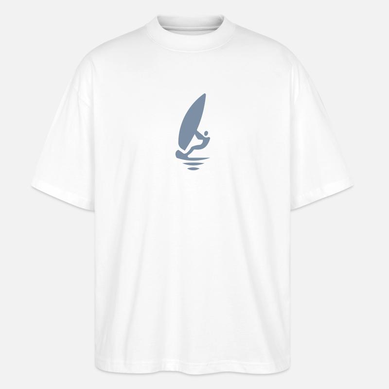 windsurfer logo - Stanley/Stella Oversized Unisex Bio T-Shirt Blaster 2.0 - Weiß