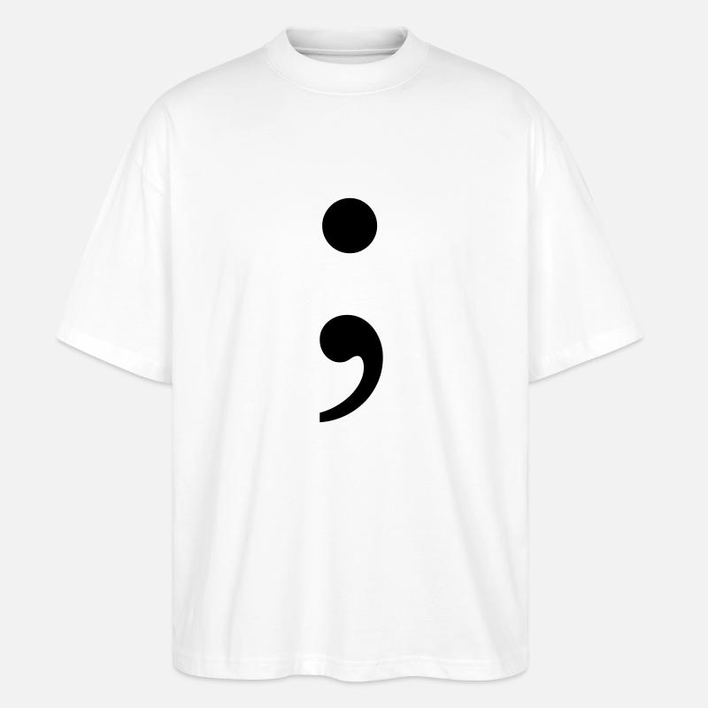 Semicolon - Stanley/Stella Oversized Unisex Bio T-Shirt Blaster 2.0 - Weiß