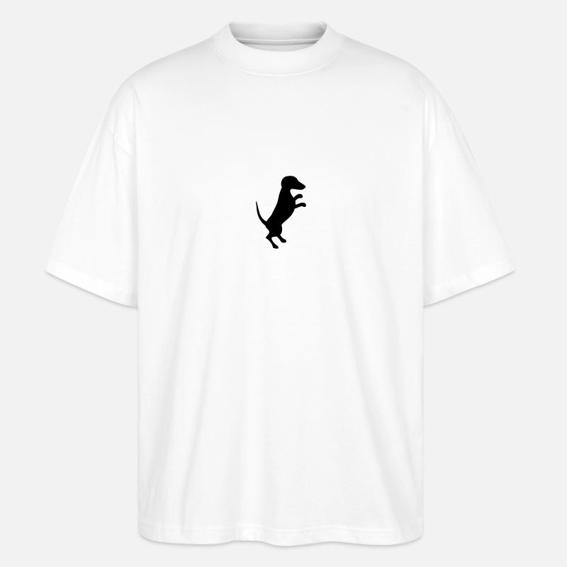 Dackel - Stanley/Stella Oversized Unisex Bio T-Shirt Blaster 2.0 - Weiß