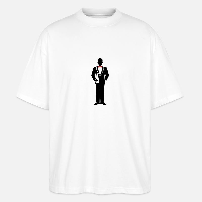 Bräutigam Team Junggesellenabschied - Stanley/Stella Oversized Unisex Bio T-Shirt Blaster 2.0 - Weiß