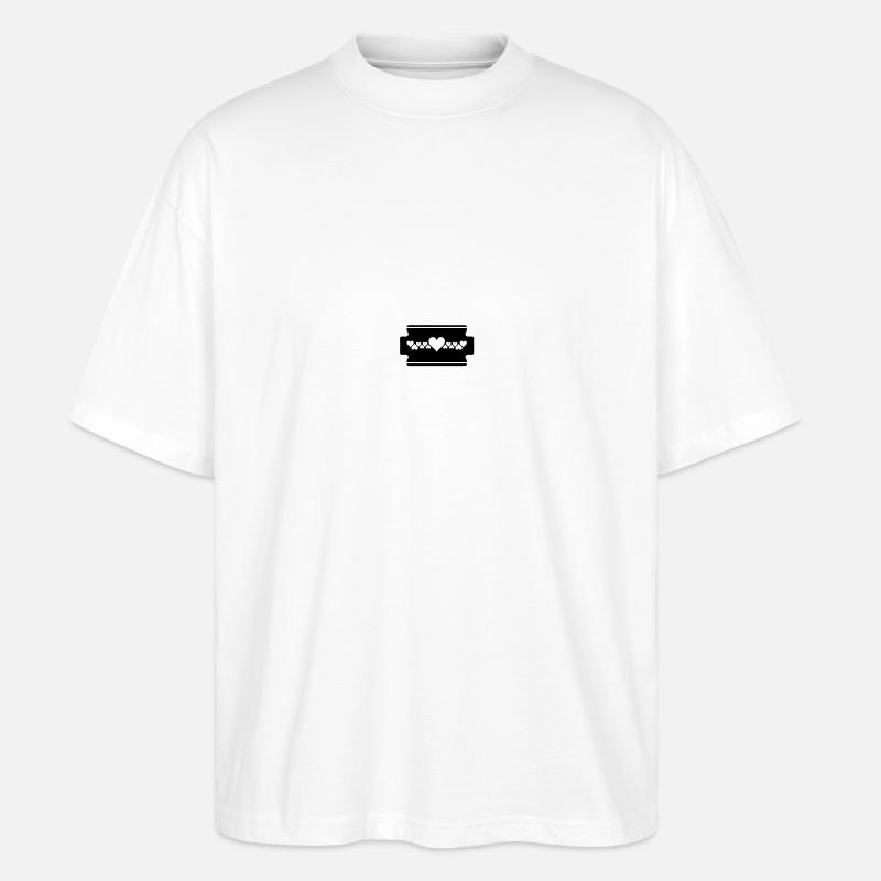 razorblade - Stanley/Stella Oversized Unisex Organic T-shirt Blaster 2.0 - white