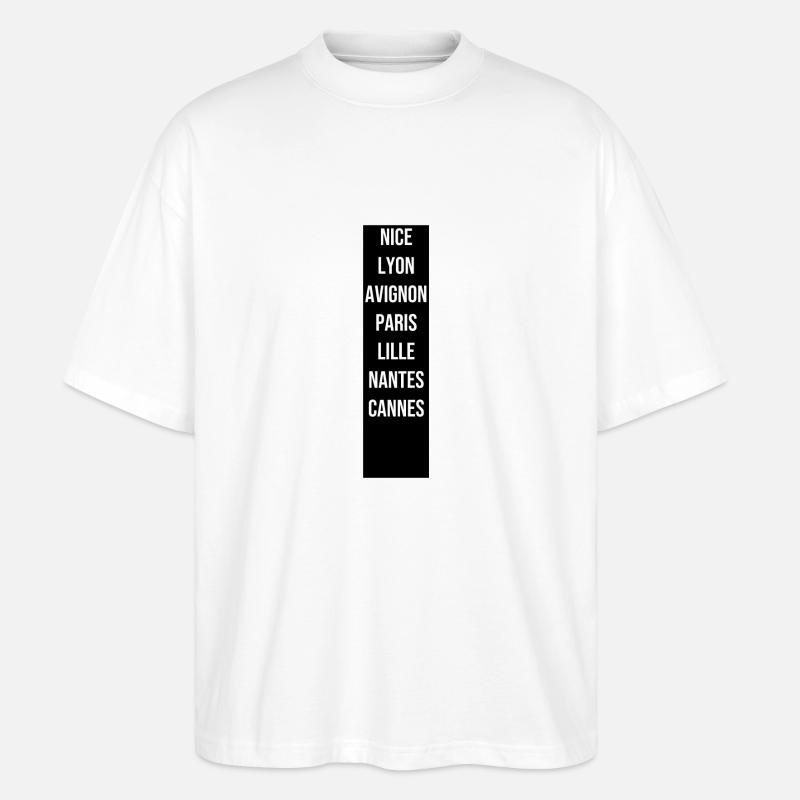 Français style vestimentaire - T-shirt bio Blaster 2.0 coupe oversize Stanley/Stella Unisexe - blanc