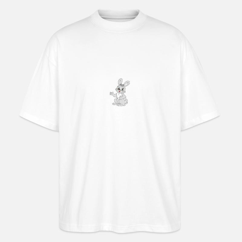 Süsses Häschen - Stanley/Stella Oversized Unisex Bio T-Shirt Blaster 2.0 - Weiß
