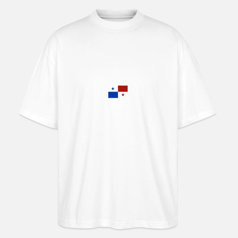 Panama Flagge - Stanley/Stella Oversized Unisex Bio T-Shirt Blaster 2.0 - Weiß