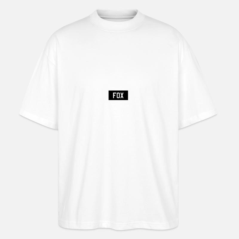 "FOX"-Patch - Stanley/Stella Oversized Unisex Bio T-Shirt Blaster 2.0 - Weiß