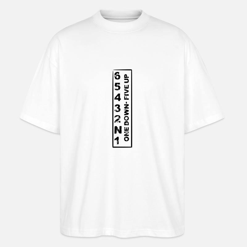one down five up - Stanley/Stella Oversized Unisex Bio T-Shirt Blaster 2.0 - Weiß