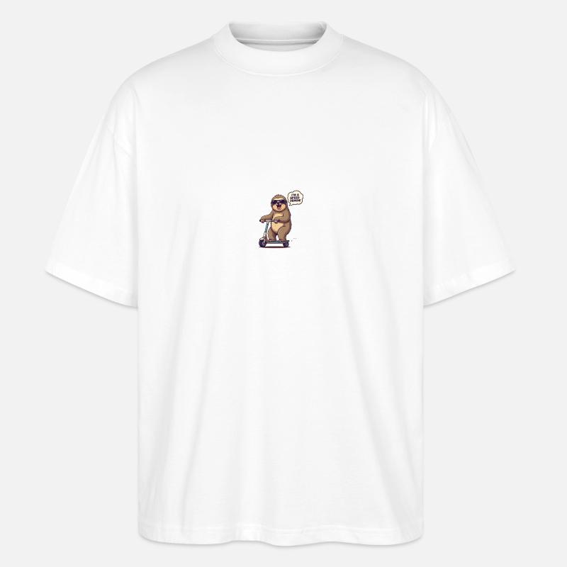 FAULTIER SCOOTER SPEED DEMON - Stanley/Stella Oversized Unisex Bio T-Shirt Blaster 2.0 - Weiß