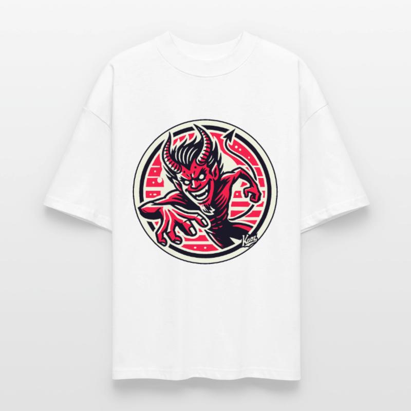 Agile Evil Devilish Devil Devil Devil Stanley/Stella Oversized Unisex Organic T-shirt Blaster 2.0