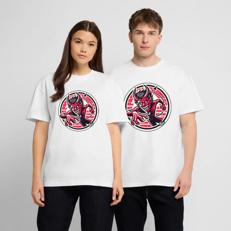 Agile Evil Devilish Devil Devil Devil Stanley/Stella Oversized Unisex Organic T-shirt Blaster 2.0