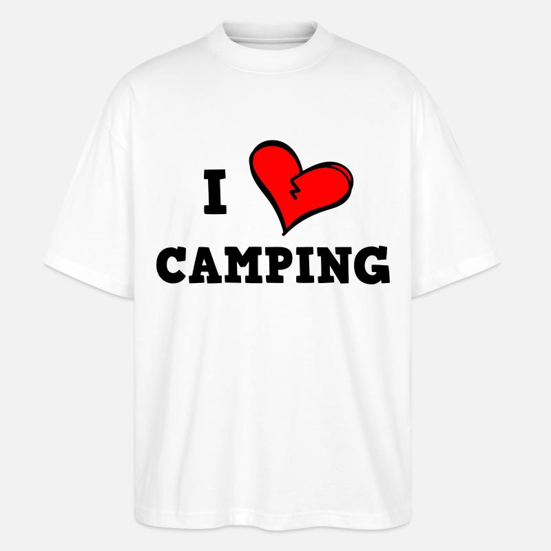 J’adore le camping - T-shirt bio Blaster 2.0 coupe oversize Stanley/Stella Unisexe - blanc