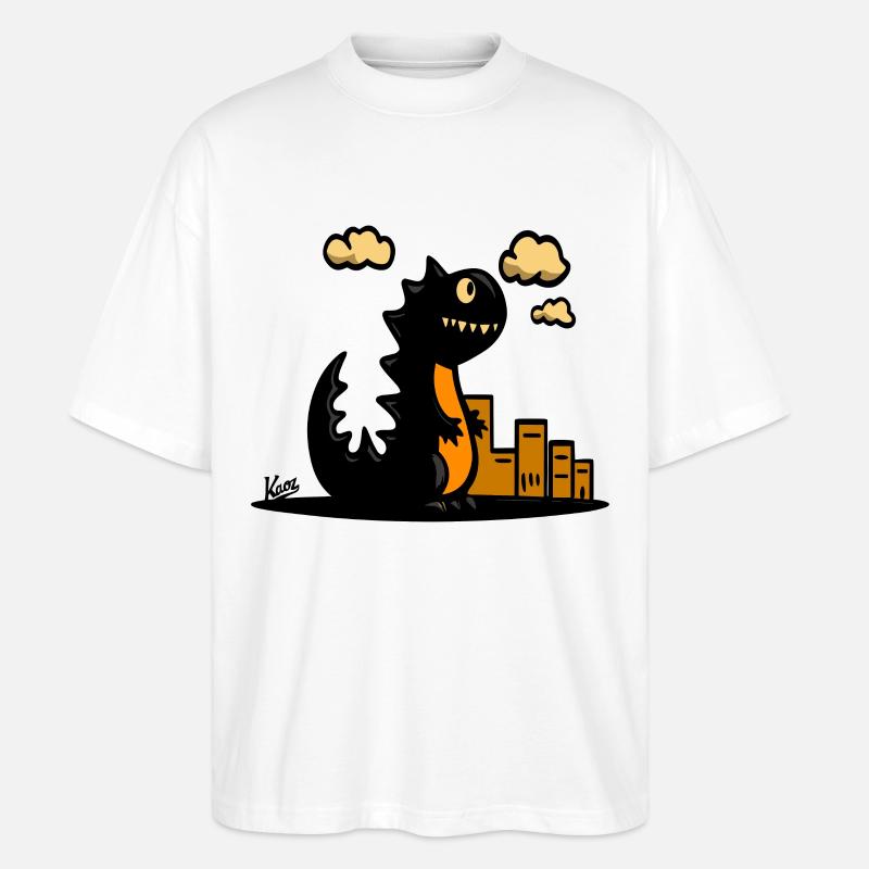 Bébé lézard géant - T-shirt bio Blaster 2.0 coupe oversize Stanley/Stella Unisexe - blanc