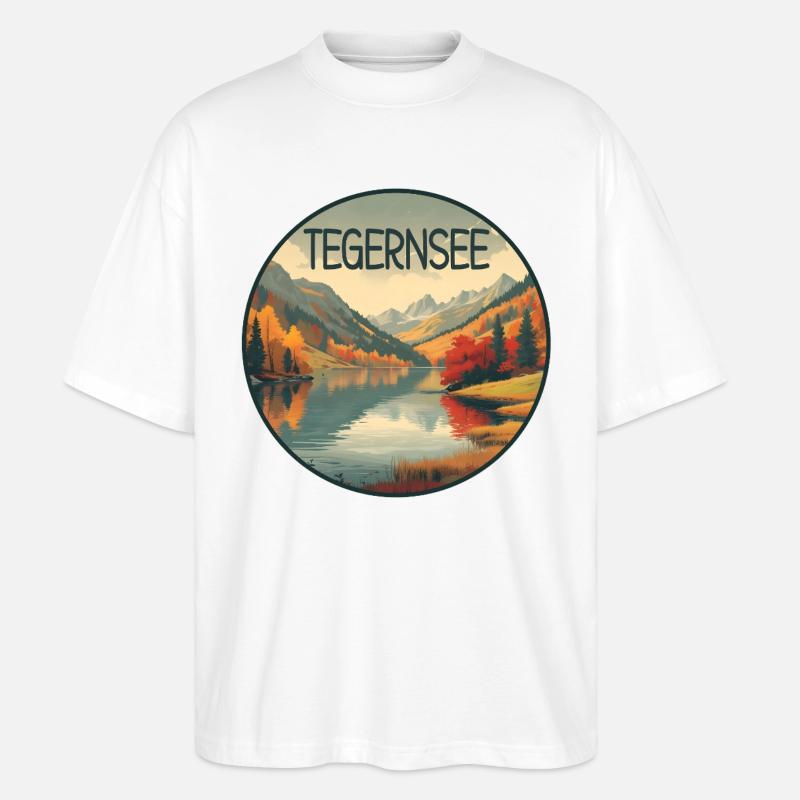 Tegernsee retro bergsee - T-shirt bio Blaster 2.0 coupe oversize Stanley/Stella Unisexe - blanc