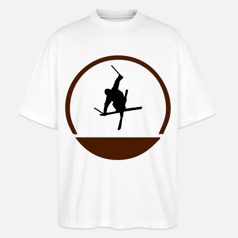 Ski Springer Logo - Stanley/Stella Oversized Unisex Bio T-Shirt Blaster 2.0 - Weiß