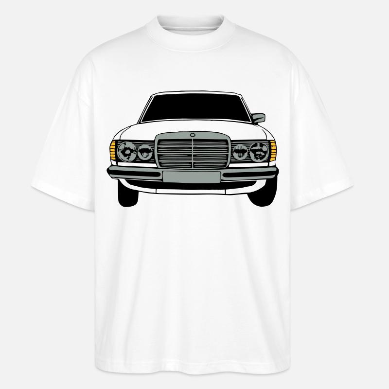 MB W123 Youngtimer Oldtimer,70er,80er (25) - Stanley/Stella Oversized Unisex Bio T-Shirt Blaster 2.0 - Weiß