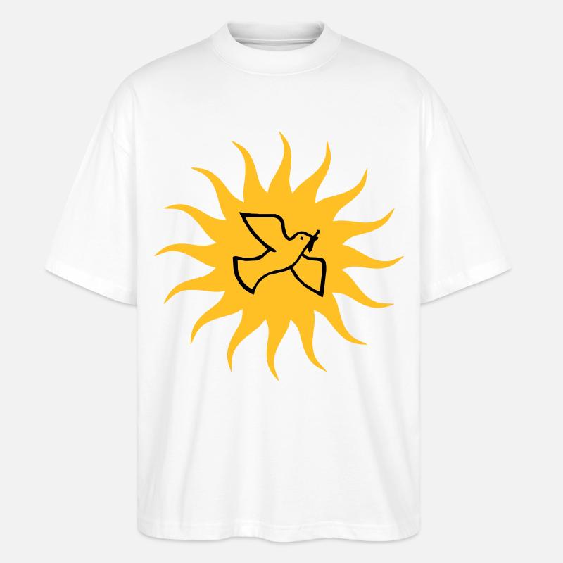 Colombe de la paix Sun - T-shirt bio Blaster 2.0 coupe oversize Stanley/Stella Unisexe - blanc