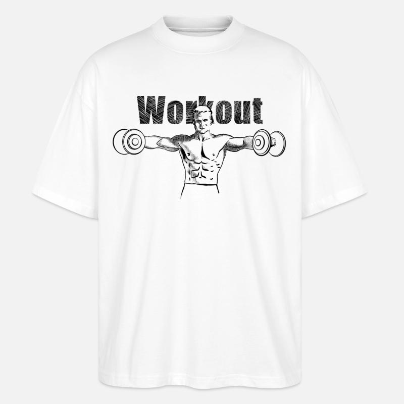Workout - Stanley/Stella Oversized Unisex Bio T-Shirt Blaster 2.0 - Weiß