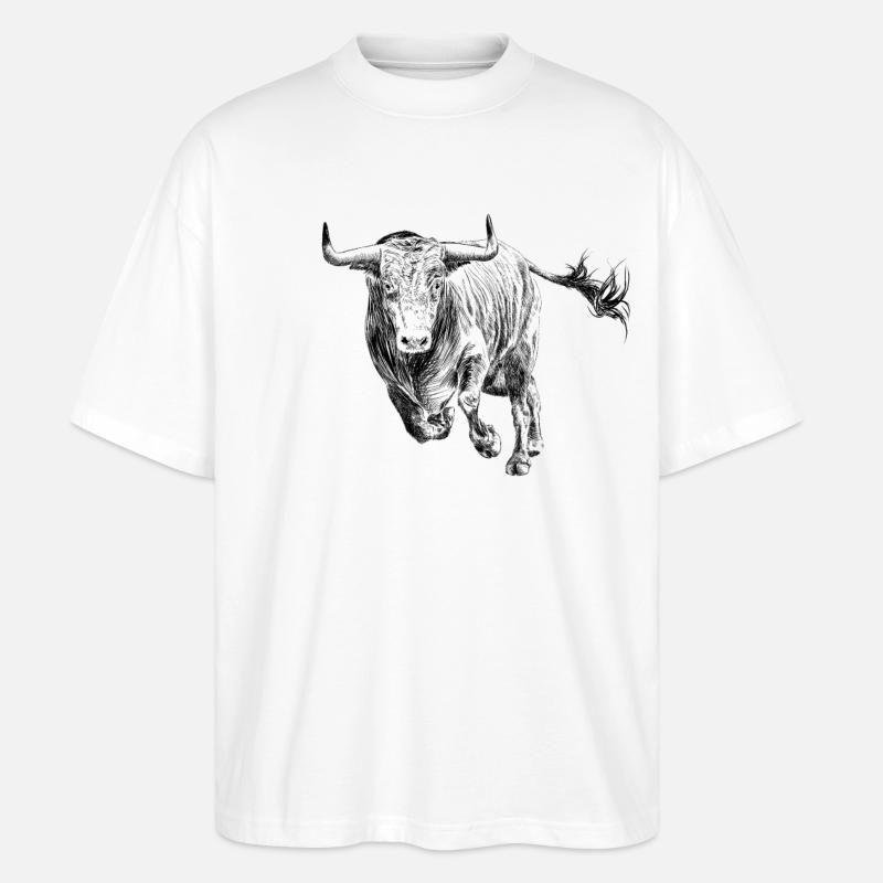 Bull - Stanley/Stella Oversized Unisex Organic T-shirt Blaster 2.0 - white