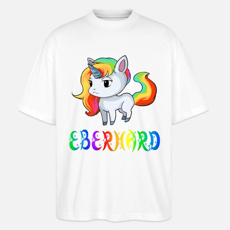 Eberhard Einhorn - Stanley/Stella Oversized Unisex Bio T-Shirt Blaster 2.0 - Weiß