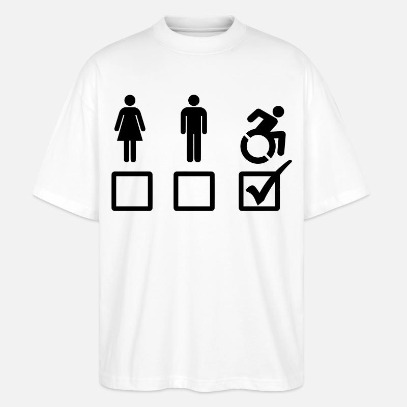 Rollstuhlfahrer ist geeignet # - Stanley/Stella Oversized Unisex Bio T-Shirt Blaster 2.0 - Weiß