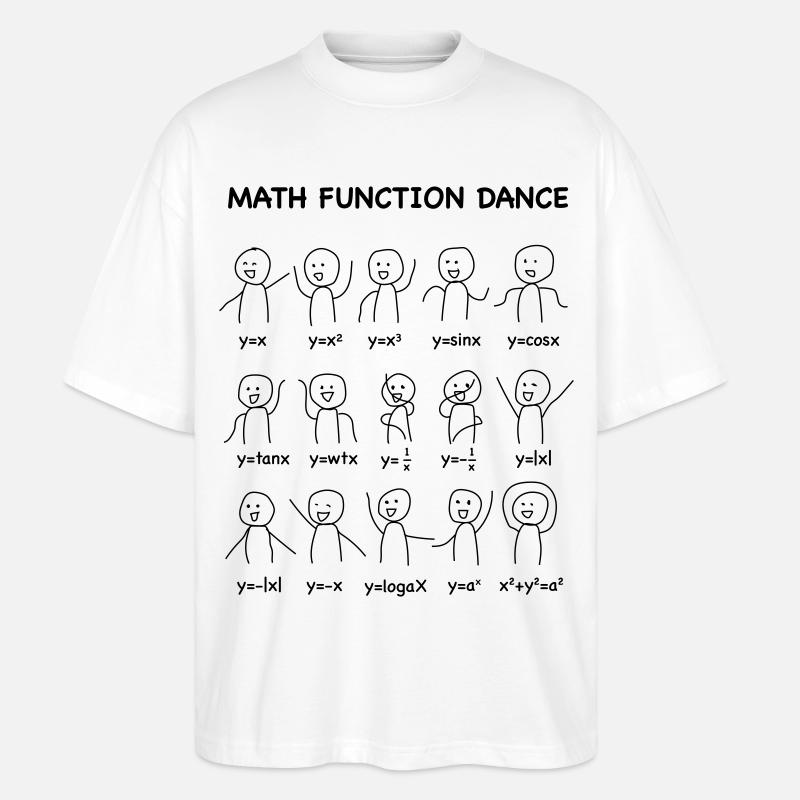Le (Nerd-shirt) 'Math Fonction Dance' - T-shirt bio Blaster 2.0 coupe oversize Stanley/Stella Unisexe - blanc