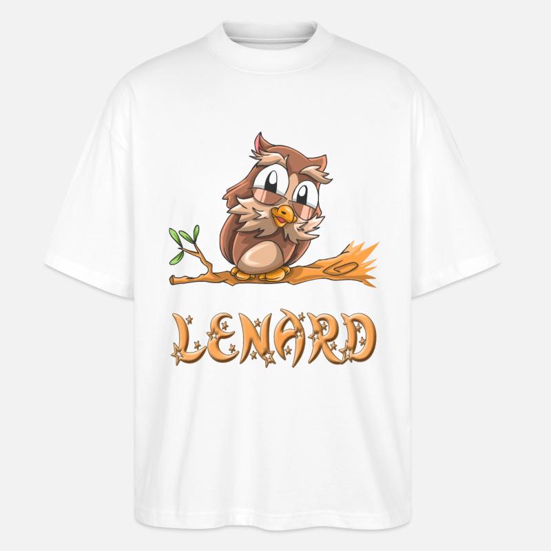 Eule Lenard - Stanley/Stella Oversized Unisex Bio T-Shirt Blaster 2.0 - Weiß