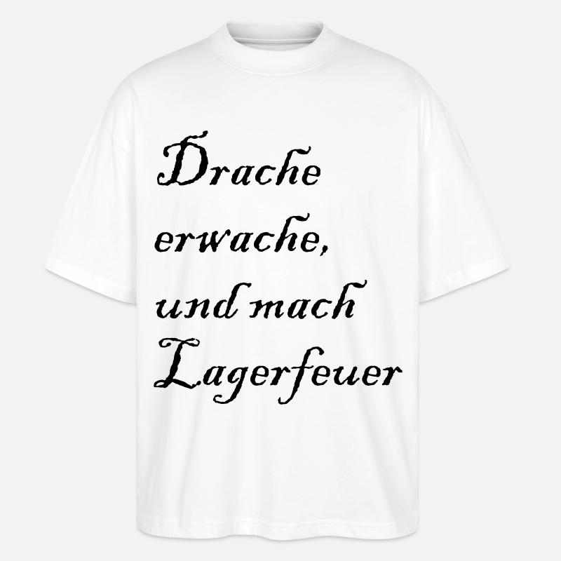Drache erwache - Stanley/Stella Oversized Unisex Bio T-Shirt Blaster 2.0 - Weiß