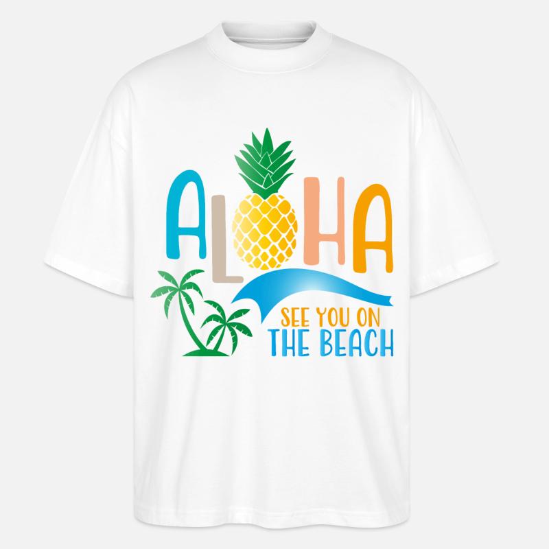 Beach - Stanley/Stella Oversized Unisex Organic T-shirt Blaster 2.0 - white