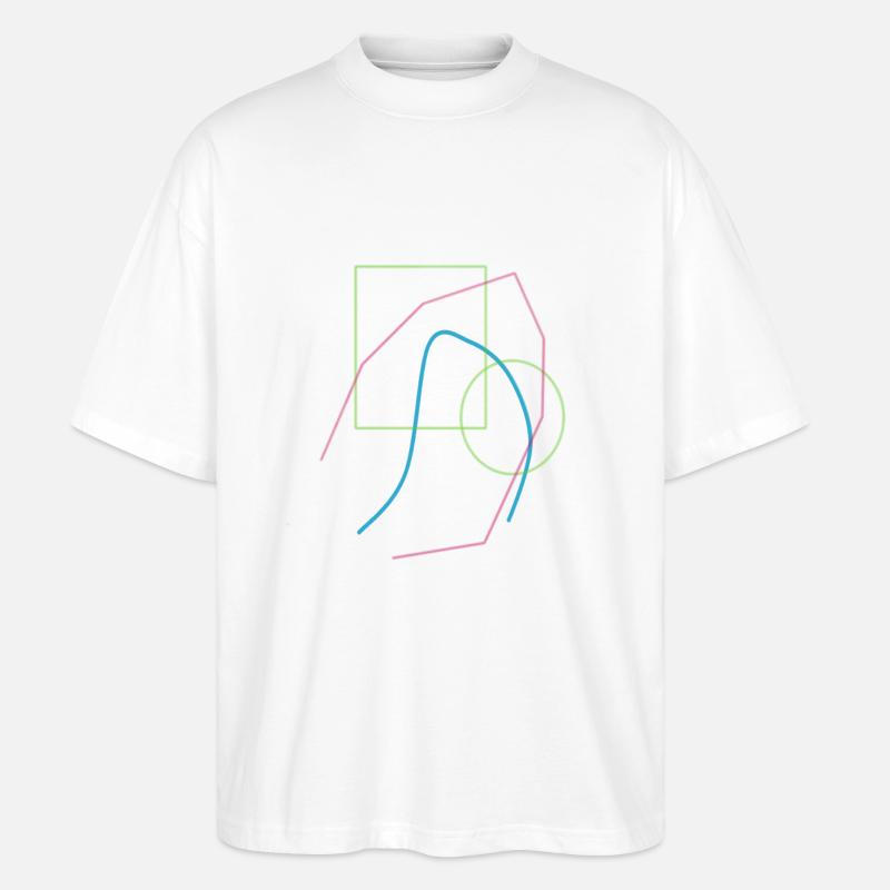 Modèle abstrait - T-shirt bio Blaster 2.0 coupe oversize Stanley/Stella Unisexe - blanc