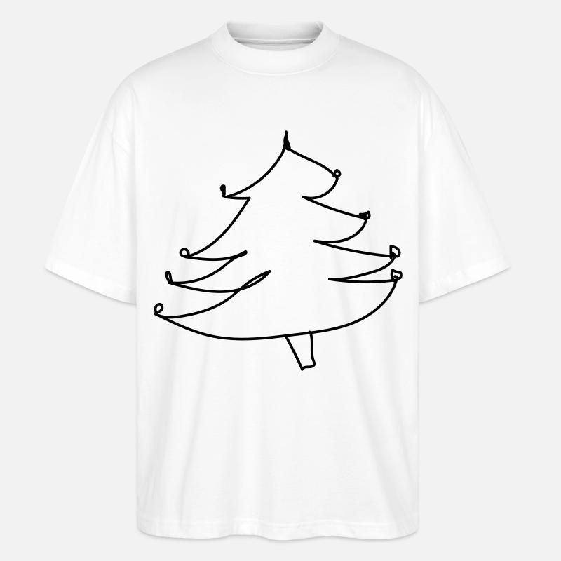 Christmas tree sweater (wrong Christmas sweater) - Stanley/Stella Oversized Unisex Organic T-shirt Blaster 2.0 - white