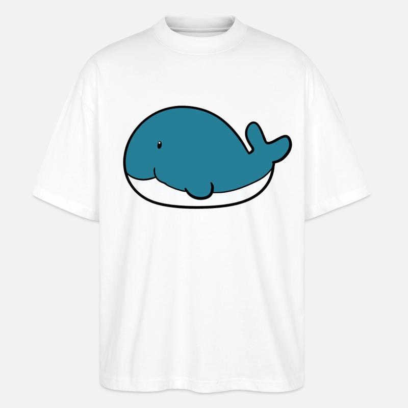 Kleiner Wal - Stanley/Stella Oversized Unisex Bio T-Shirt Blaster 2.0 - Weiß