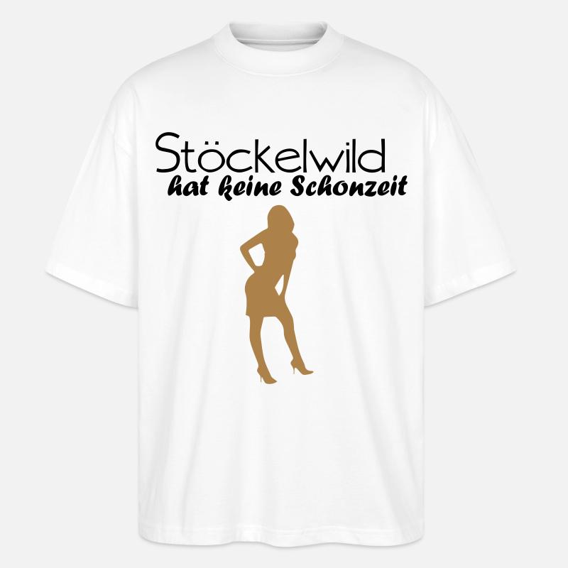 Stöckelwild - Stanley/Stella Oversized Unisex Bio T-Shirt Blaster 2.0 - Weiß