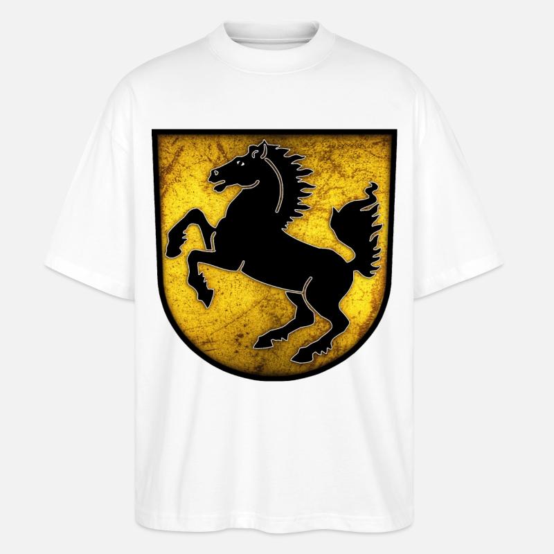 Stuttgart - Stuttgarter Wappen - Stanley/Stella Oversized Unisex Bio T-Shirt Blaster 2.0 - Weiß