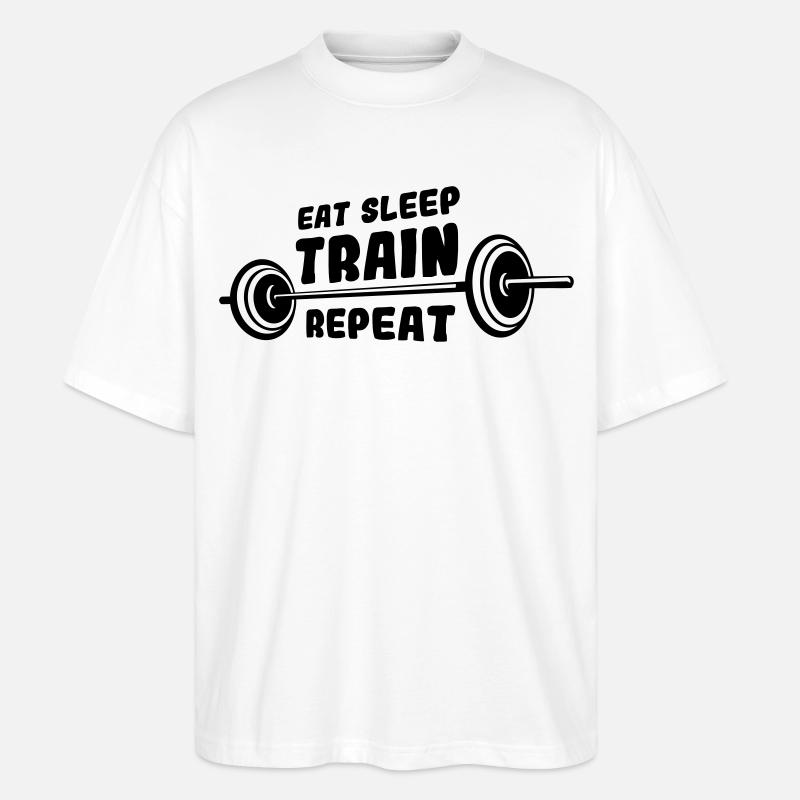 Bodybuilder Spruch - Stanley/Stella Oversized Unisex Bio T-Shirt Blaster 2.0 - Weiß